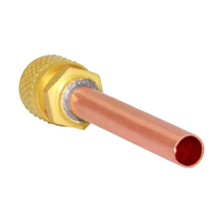 Vanne de climatiseur unidirectionnelle en métal de 1/4 pouces accessoires de réfrigération Tube de cuivre OD vanne d'accès de remplissage monodirectionnelle