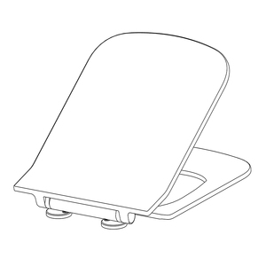 Abattant <span class=keywords><strong>de</strong></span> toilettes carré Sunten SU064 Urea UF Slim à fermeture douce avec options blanc/noir, garantie 2 ans - Product Image 3