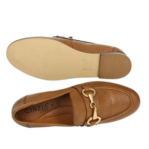 Mocassins plats en cuir pour femmes Cinzia Soft PFE181 Marron - Product Image 6