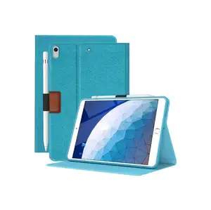 Denim Serie Premium Folio Stand Case Voor Ipad Air 3 2019/Ipad Pro 10.5 2017 Met Potlood Houder