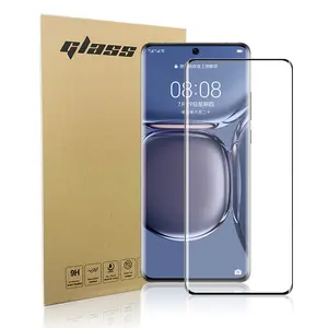 Protector de pantalla para teléfono móvil huawei P50 Pro 9H 3D, cobertura completa, pegamento completo, vidrio templado