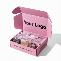 Boîte en carton ondulé à 3 couches, impression couleur UV, boîte personnalisée avec fenêtre pour l'emballage de produits de boulangerie, bonbons, cadeaux, boîte d'expédition