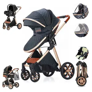 EN1888 approbation Europe système de voyage léger poussette et siège auto poussette <span class=keywords><strong>bebe</strong></span> 3 en 1 bébé poussette landau avec siège auto - Product Image 1