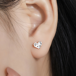 925 Sterling Bạc Nugget Bông tai Stud Womens xu hướng nhỏ xinh xắn mật ong <span class=keywords><strong>Com</strong></span> hình bông tai tùy chỉnh thiết kế tốt đồ trang sức - Product Image 3