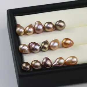 Feimefeirun — perles de culture, edison rose violet, ample, 10mm, vente en gros, prix