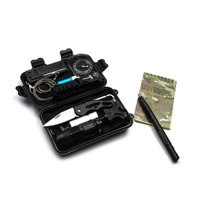 Cadeau pour lui, boîte étanche pour <span class=keywords><strong>l</strong></span>'extérieur, kit de survie 12 en 1, outil d'urgence pour la randonnée, équipement tactique, accessoires de camping - Product Image 3
