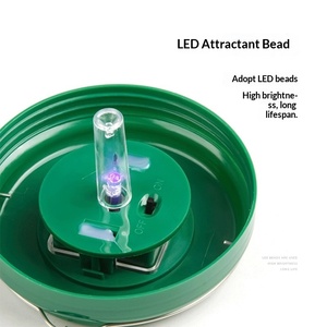 Piège à mouches des fruits en silicone amovible hautement efficace avec lumière nocturne, piège écologique pour abeilles, piège solaire pour guêpes, à semi-conducteurs - Product Image 3