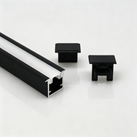 Éclairage LED encastré T5 en profilé d'aluminium pour meubles d'intérieur, lumière linéaire carrée 6000K Ra90 pour placard et armoire, garantie 3 ans