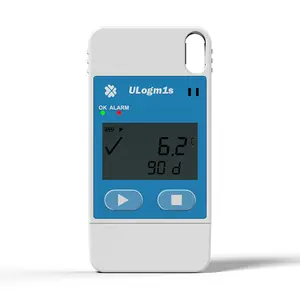 Registrador de datos de temperatura y humedad de informe PDF CSV reutilizable USB de cadena fría de frutas y verduras