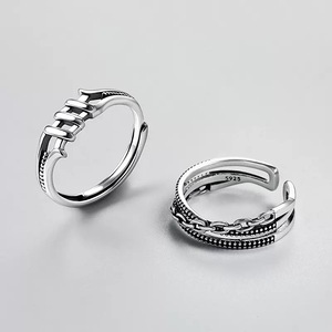 Men's Geometric Ring Adjustable Index Finger Ring For Gift Jewelry - Product Image 3