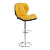 Chaise de bar pivotante en cuir à hauteur réglable moderne avec base en métal pour hôtel et salle à manger