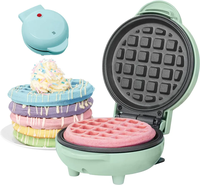 Mini gaufrier électrique 3 en 1 pour le petit déjeuner, gaufrier personnalisé en forme de cœur pour la belgique