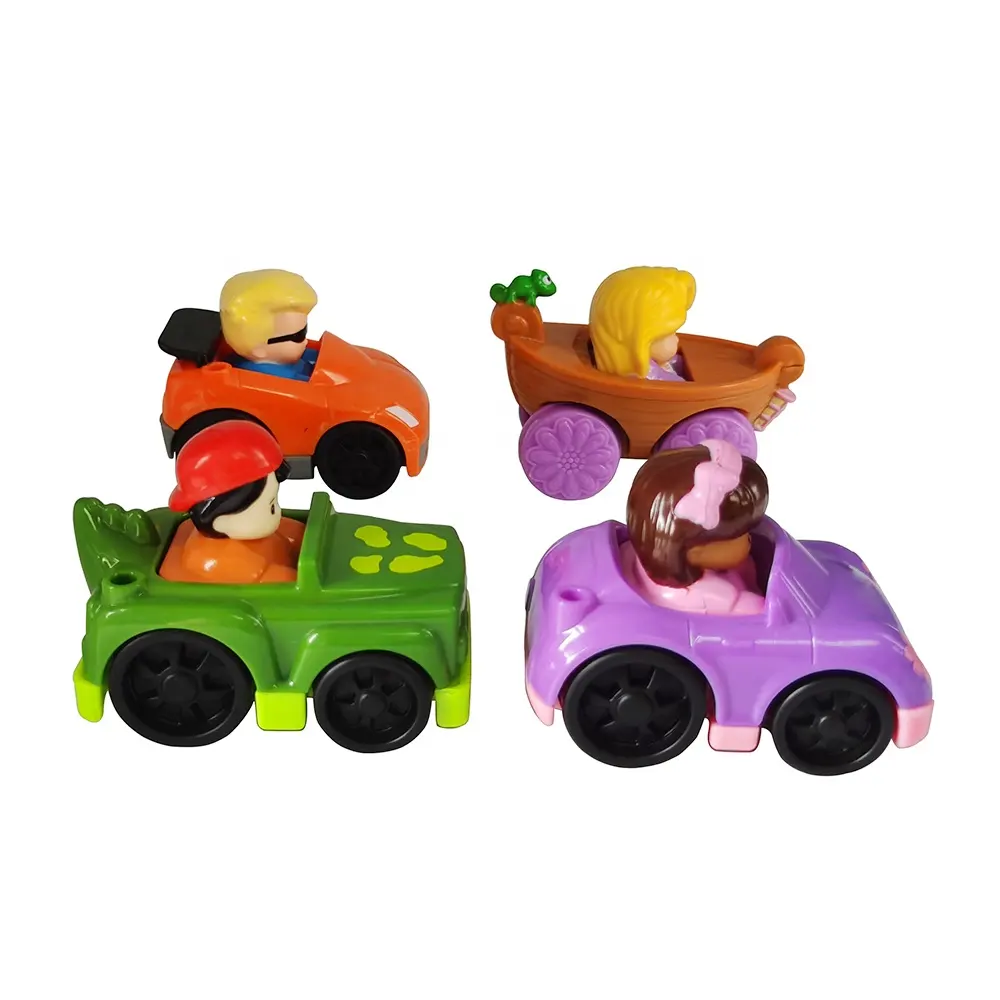 Dihua – jouets en plastique pour enfants, voiture 4 couleurs, Mini modèle de voiture, jouets pour enfants