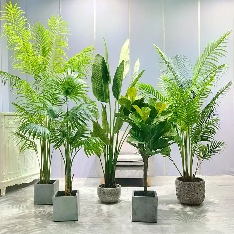 Nouveau Design Plantes Artificielles Arbre Décor À La Maison Bonsaï Arbre En Plastique Plantes Pots Jardin Aménagement Paysager Plantes Modernes Intérieur Palmier