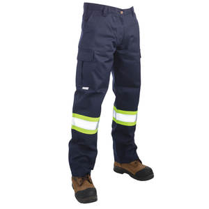 กางเกงคาร์โก้สะท้อนแสงกันน้ำคุณภาพสูง ANSI Class 1 สำหรับผู้ชาย กางเกงนิรภัยแบบมองเห็นได้ชัดเจน กางเกงทำงานกลางแจ้ง - Product Image 4