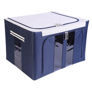 Caja de almacenamiento para debajo de la mesa plegable Cajas de almacenamiento de tela con cremallera Organizadores Organizador de contenedores de almacenamiento de ropa - Product Image 1