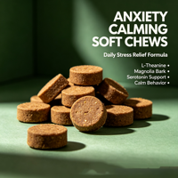 Friandises à Mâcher Apaisantes pour Chiens et Chats : Complément Alimentaire Anti-Stress à Usage Quotidien