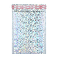 Arc-en-ciel métallisé holographique mat rembourré enveloppe Polymailer sac personnalisé expédition de vêtements emballage sacs d'expédition à bulles
