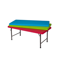 Ensemble de meubles de bureau pliables rectangulaires, table et chaise pour enfants, vente en gros, table en plastique