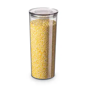 Plastic Sealed Food Container Coffee Beans Nuts Grain Cereal Storage Jar Multifunction White Stainless Steel Food Container 310g