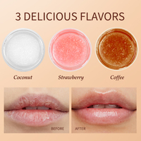 Gommage Baume à Lèvres Rose Nourrissant, Exfoliant Vegan Personnalisé, 20g, Crème Saveur Fraise, Ingrédient Herbacé pour Lèvres Foncées