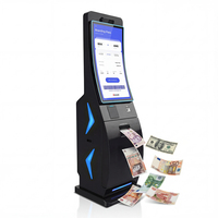 Kiosque de commande et de paiement autonome Usingwin 32 pouces à écran tactile incurvé 4K, Intel Core i5, multi-OS, sur pied, avec scanner de code QR et SDK