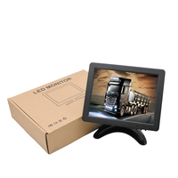 Monitor keamanan CCTV, Monitor komputer layar persegi 8 inci kecil LCD Monitor VGA AV BNC USB HDM Input