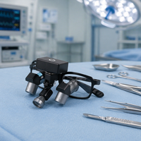 Loupes chirurgicales pour chirurgie cardiaque, grossissement 3,5x avec éclairage 7W, conception pour une vision optimale JENM-350X+MG-JD2100