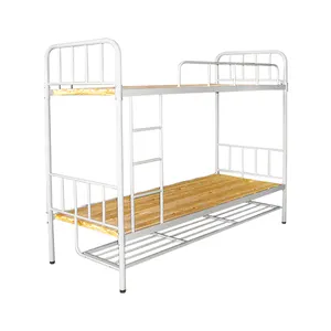 Litera de metal personalizada para dormitorio de adultos, cama de metal barata