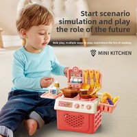 Ensemble de Jouets de Cuisine pour Enfants, Cuisinière à Induction de Simulation, Vaisselle de Cuisine, Table de Jeux pour Garçons et Filles