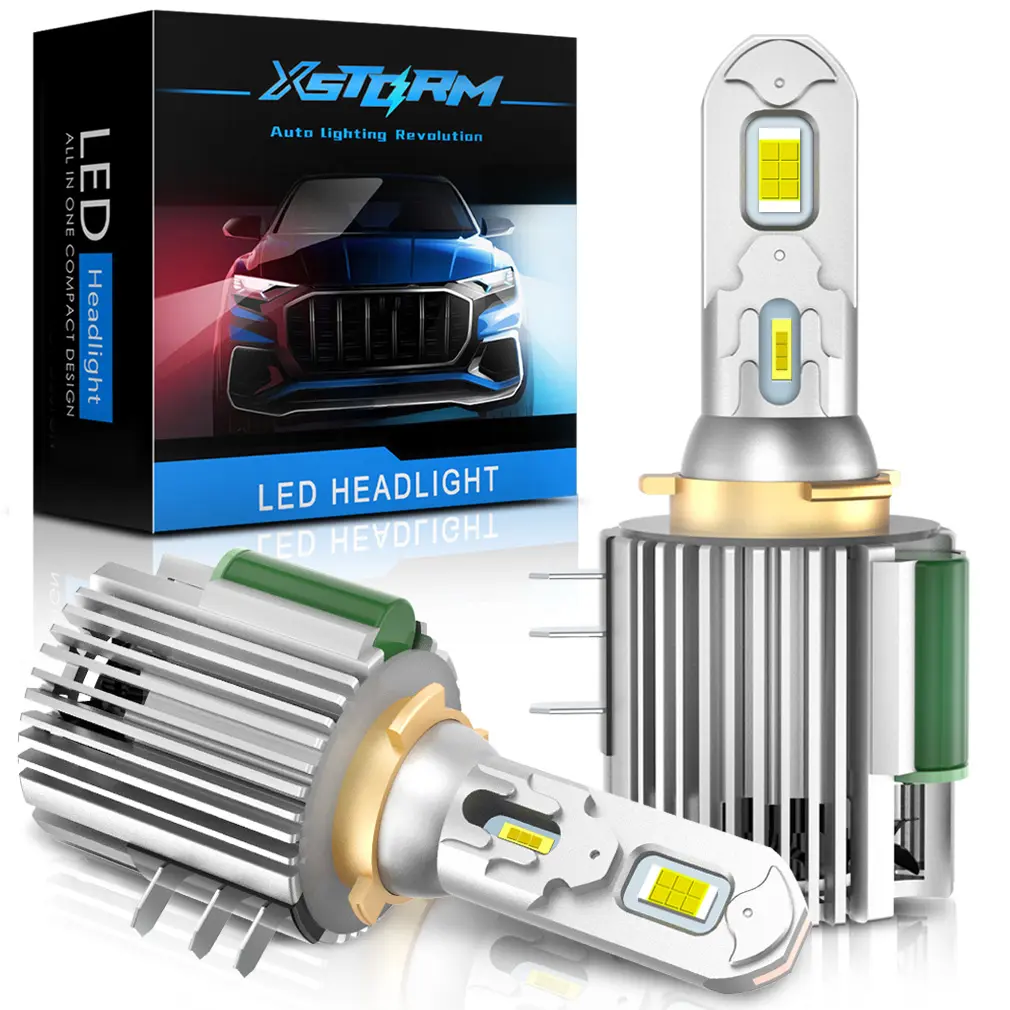 High Power Car Light Bulb Mini Size 90W 3570 CSP H15 Automotive Headlamps Plug And Play Auto Headlight