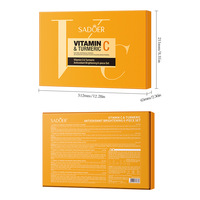 Ensemble de soins de la peau à base de vitamine C et de curcuma, 6 pièces, antioxydant, retarde l'oxydation cutanée, améliore la texture, éclaircissant, soins du visage en gros