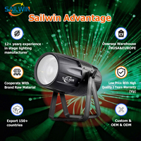Projecteurs LED Sailwin 200W RGB IP65 6-en-1 COB Par Wash en aluminium, 300 LED pour événements extérieurs/intérieurs