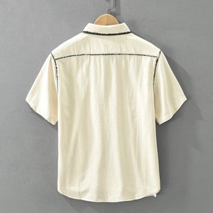 เสื้อเชิ้ตแขนสั้นผ้าฝ้าย<span class=keywords><strong>ส</strong></span>ไตล์ญี่ปุ่น 8289 รุ่นซัมเมอร์ แฟชั่น<span class=keywords><strong>ผู้ชาย</strong></span> <span class=keywords><strong>ส</strong></span>ไตล์โจ๊กเกอร์ ลุคสบายๆ หลวมๆ รุ่นใหม่ล่าสุด - Product Image 2