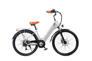 Bicicleta eléctrica urbana con cuadro de acero, motor de 250W-500W, batería de litio, autonomía de 40 km, 40 km eléctricos completos/75 km con asistencia de pedaleo (PAS), 7 velocidades. - Product Image 6