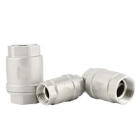 Válvula de Retención Vertical de Alta Presión 1000WOG SS304 con Conexión Hembra NPT, Válvula Unidireccional de Línea con Resorte para Tuberías de Aceite y Gas