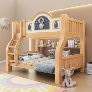 Letto a castello di alta qualità abete appartamento per bambini letto matrimoniale in legno stile moderno dormitorio per studenti adulti - Product Image 6