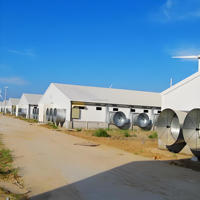 Sistema de cría automatizado estructura de acero granero Casa de granja rentable para cerdo vaca caballo cabra cría de aves de corral estable