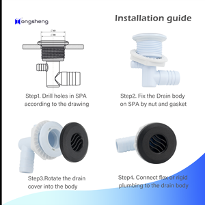 ABS Graphite màu xám cấu hình thấp sàn cống-Chủ Đề-trong dễ dàng cài đặt cho 6-person ngoài trời jacuzi/bồn tắm nước nóng/Spa - Product Image 4