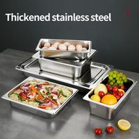 YINZHENG Edelstahlbehälter 1/6 Größe Hotelbehälter Lebensmittelgeeigneter Dampftischbehälter für Buffet-Frühstück & Event-Catering
