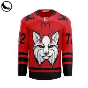 Maillots de hockey sur glace personnalisés BETHERIVAL, motif de couture par sublimation - 100% polyester, séchage rapide, impression par sublimation totale - Product Image 1