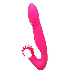 Wiederauf ladbare Kaninchen <span class=keywords><strong>Vibrator</strong></span> Zauberstab Aufsatz 3-Gang Teleskop 10 Modi Zunge lecken Sexspielzeug Heizung Schub Dildo <span class=keywords><strong>Vibrator</strong></span> - Product Image 5