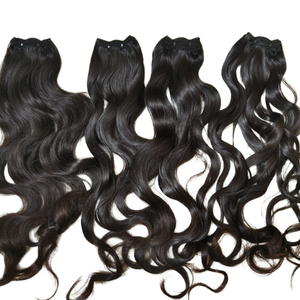 Pelo de trama a máquina de fábrica al por mayor personalizado y pelo humano virgen indio rizado ondulado natural mechones pelo de trama Genius - Product Image 6