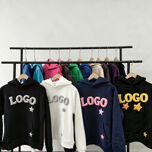 Sudadera con Capucha de Algodón 100% de Alta Calidad con Estampado Puff, Sudadera Gráfica Personalizada con Diseño de Anillo de Araña, Sudadera Informal Y2K para Hombre - Product Image 1