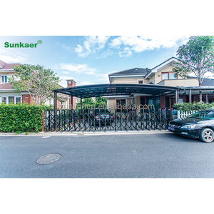 Горячая распродажа, 10-летняя гарантия, алюминиевая стальная конструкция для автостоянки с крышей из поликарбоната, экономичная автостоянка - Product Image 2