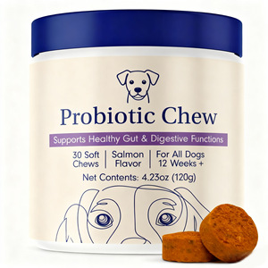 Hoogwaardige probiotische kauwtabletten voor huisdieren - supplement voor honden & katten ter ondersteuning van de spijsvertering, immuunsysteem & darmgezondheid - Product Image 1