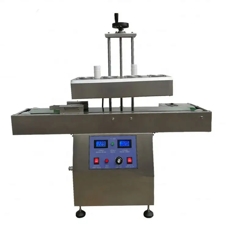New design Conveyor Belt Automatic Induction Sealing Machine do not embroider steel sealed cans