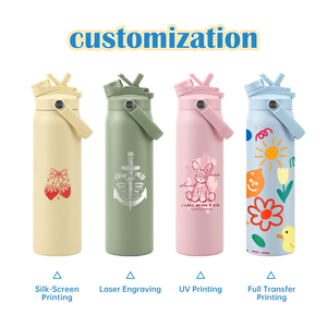 Custom Logo 32oz Stainless Steel Water Bottle with 4-in-1 Dual Drink Lid Vacuum <b>Insulated</b> Travel <b>Flask</b> Drinkware - Product Image 4