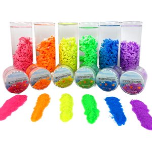 Giocattoli educativi colorati che non si bagnano mai 12 vasetti di idrofobici colorati per la sabbia - Product Image 6