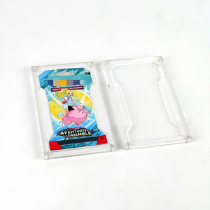 Clear Acrylic Pokemoned Card Holder 6 Inch Display Case for Booster Packs Collectibles Modern Storage <b>Box</b> - Product Image 1